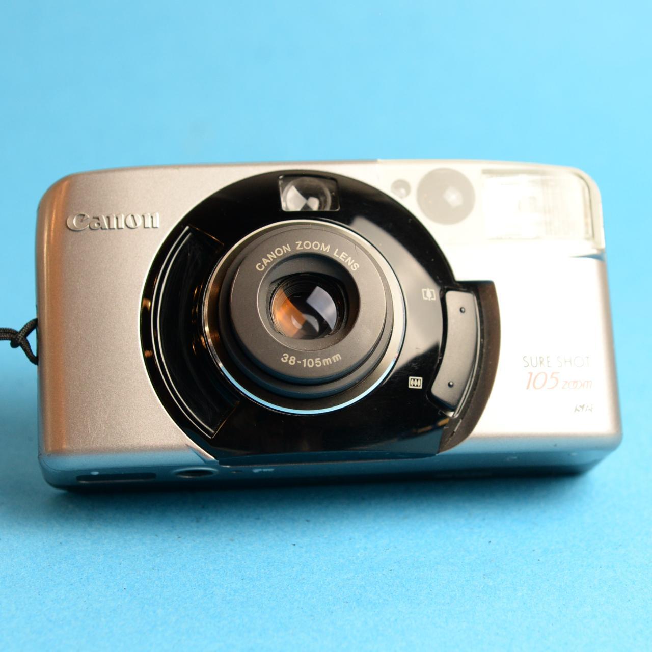 Canon SureShot 105 Zoom Film Camera | 35mm Point & Shoot | Tested & Working | Silver