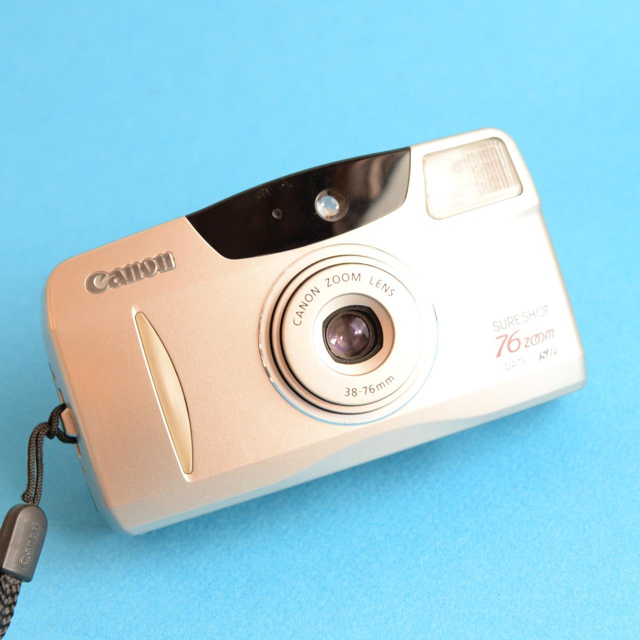 Canon Sure Shot 76 Zoom Date Film Camera | 35mm Point & Shoot | Tested & Working | Silver