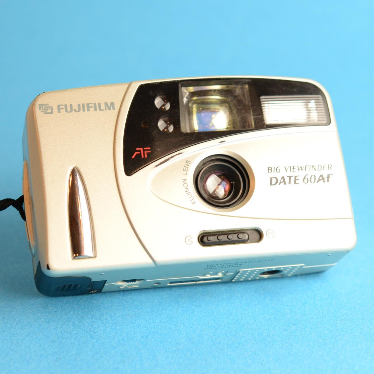 Fujifilm Big Viewfinder Date 60 AF | 35mm Point & Shoot Film Camera | Tested & Working | Silver