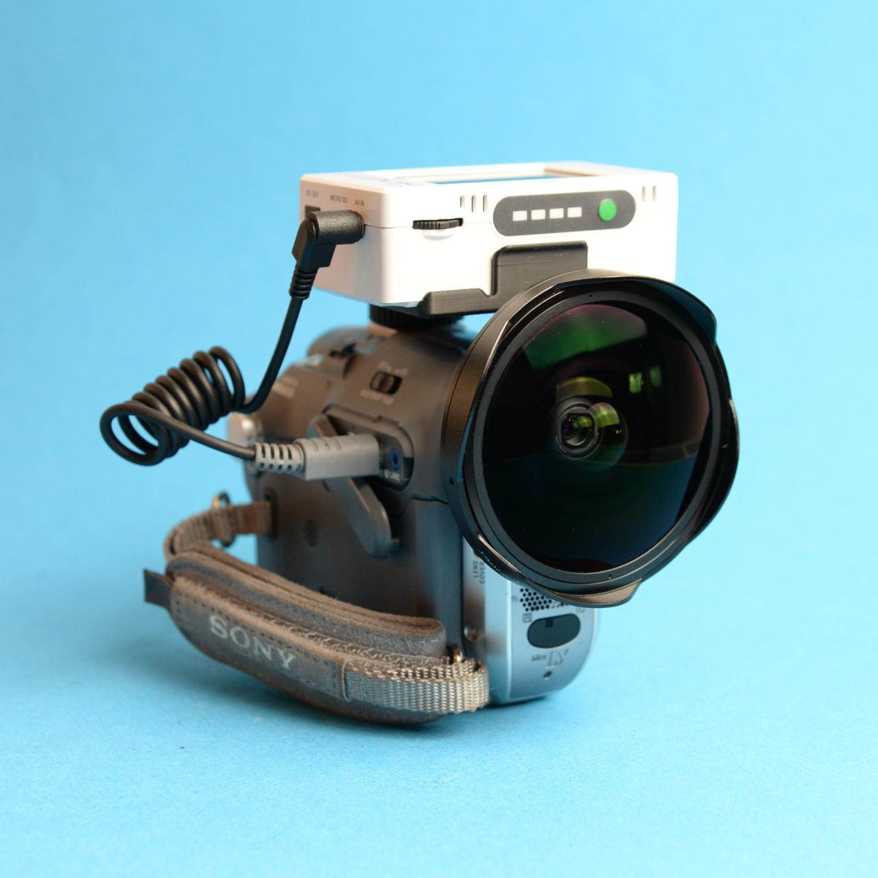 Sony Handycam DCR-HC21 Digital Camcorder with Tapeless Accessories + Fisheye Lens | Tested & Working | Silver
