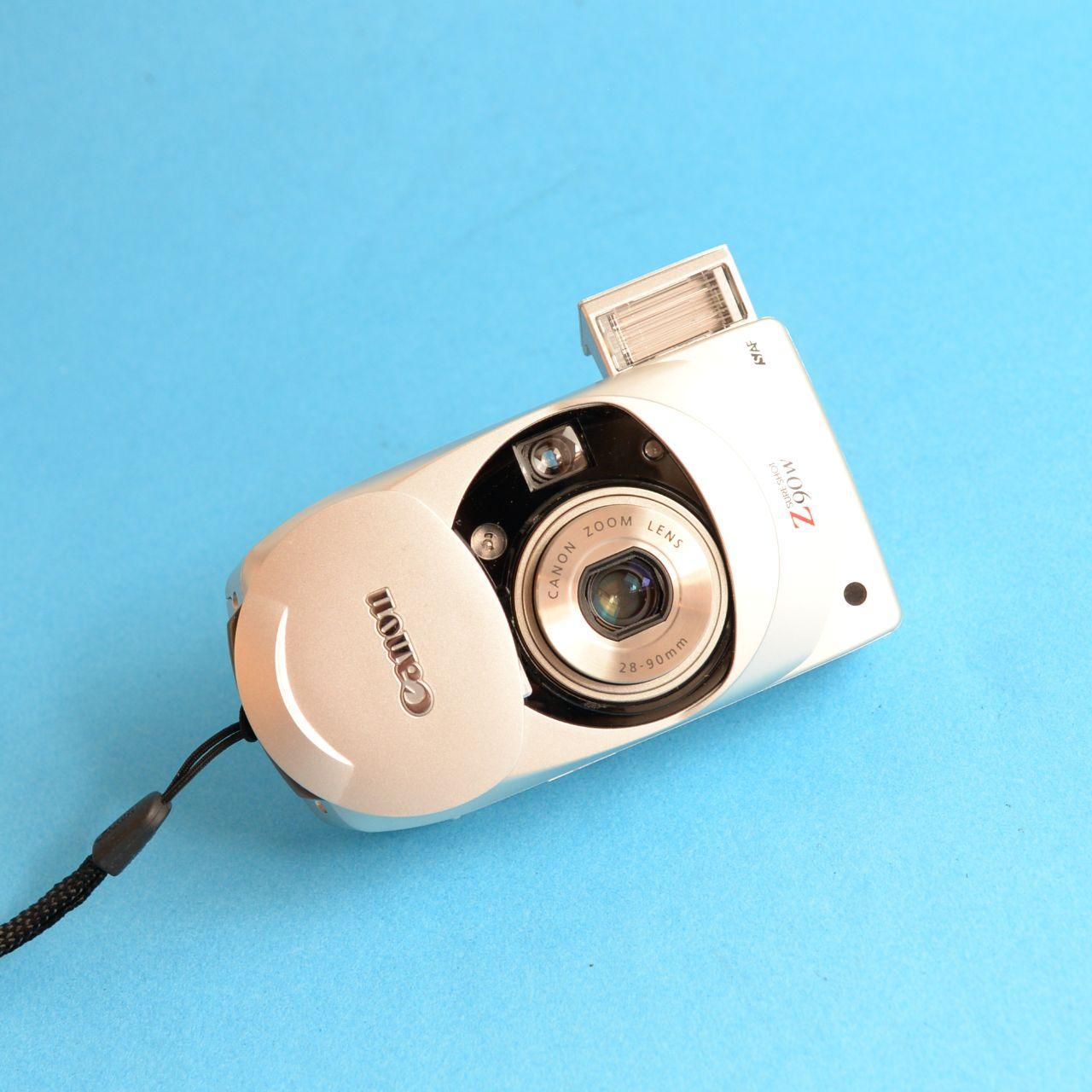 Canon SureShot Z90W Film Camera | 35mm Point & Shoot | Tested & Working | Silver