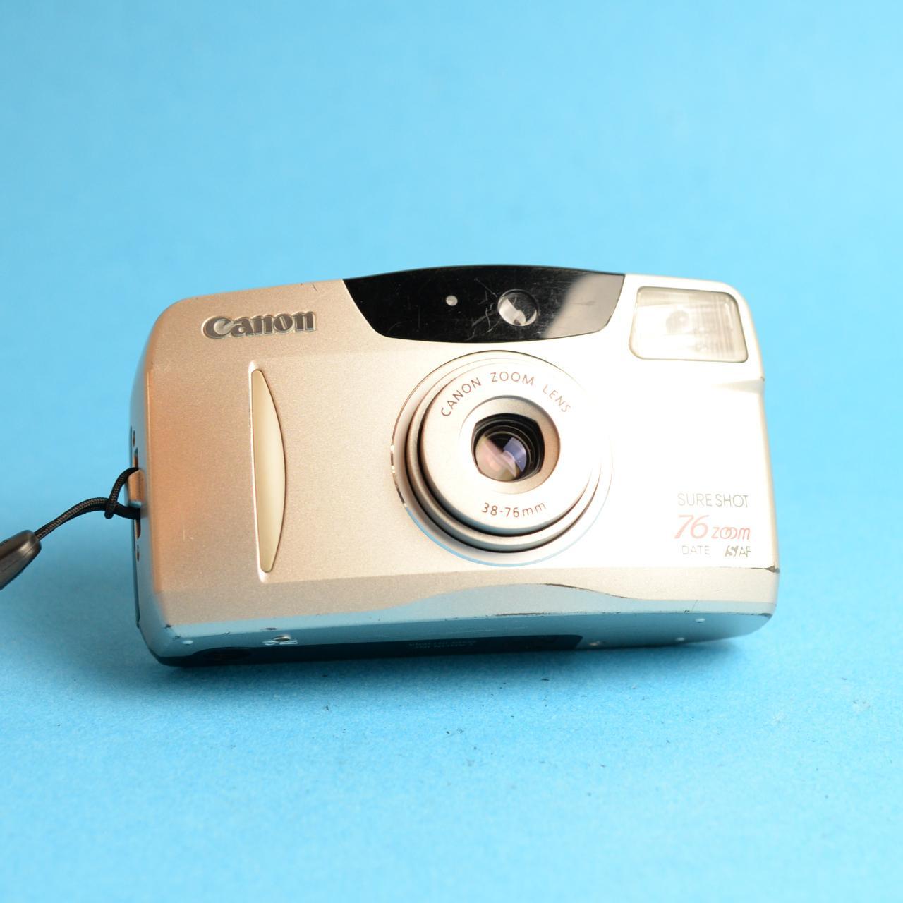 Canon SureShot 76 Zoom Film Camera | Tested & Working | Silver
