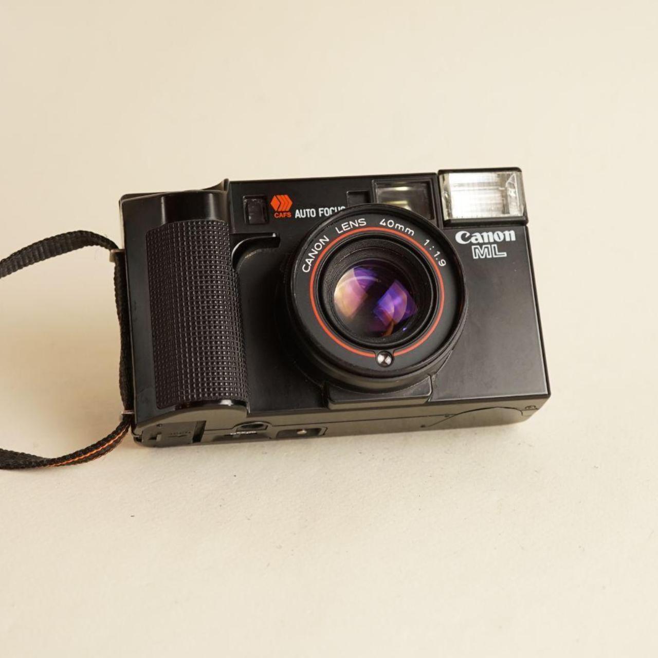 Canon AF35ML Film Camera | 35mm Point & Shoot | Tested & Working | Black