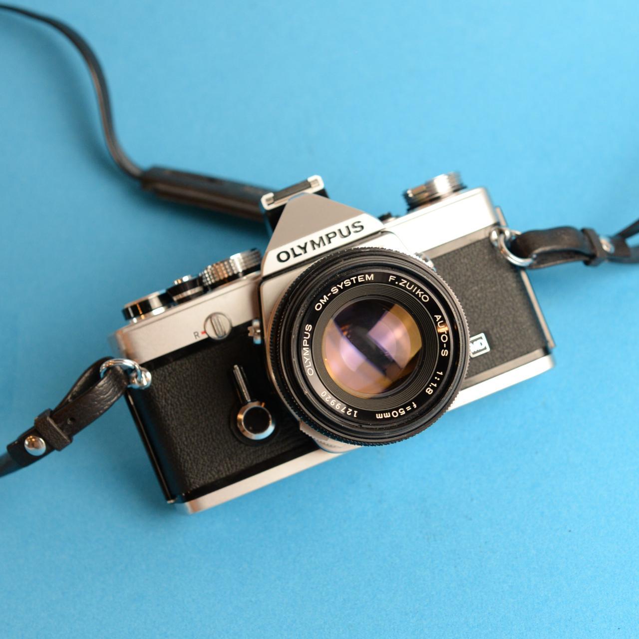 Olympus OM-1N Film Camera | 35mm SLR | Tested & Working | Black & Silver