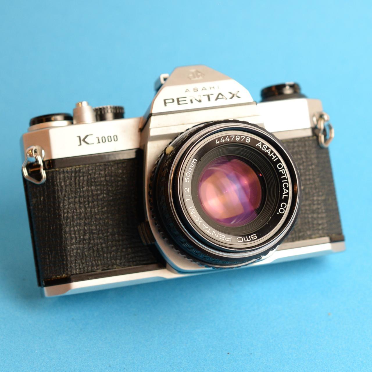 Asahi Pentax K1000 Film Camera | FULL CLA | 35mm SLR | Tested & Working | Silver & Black