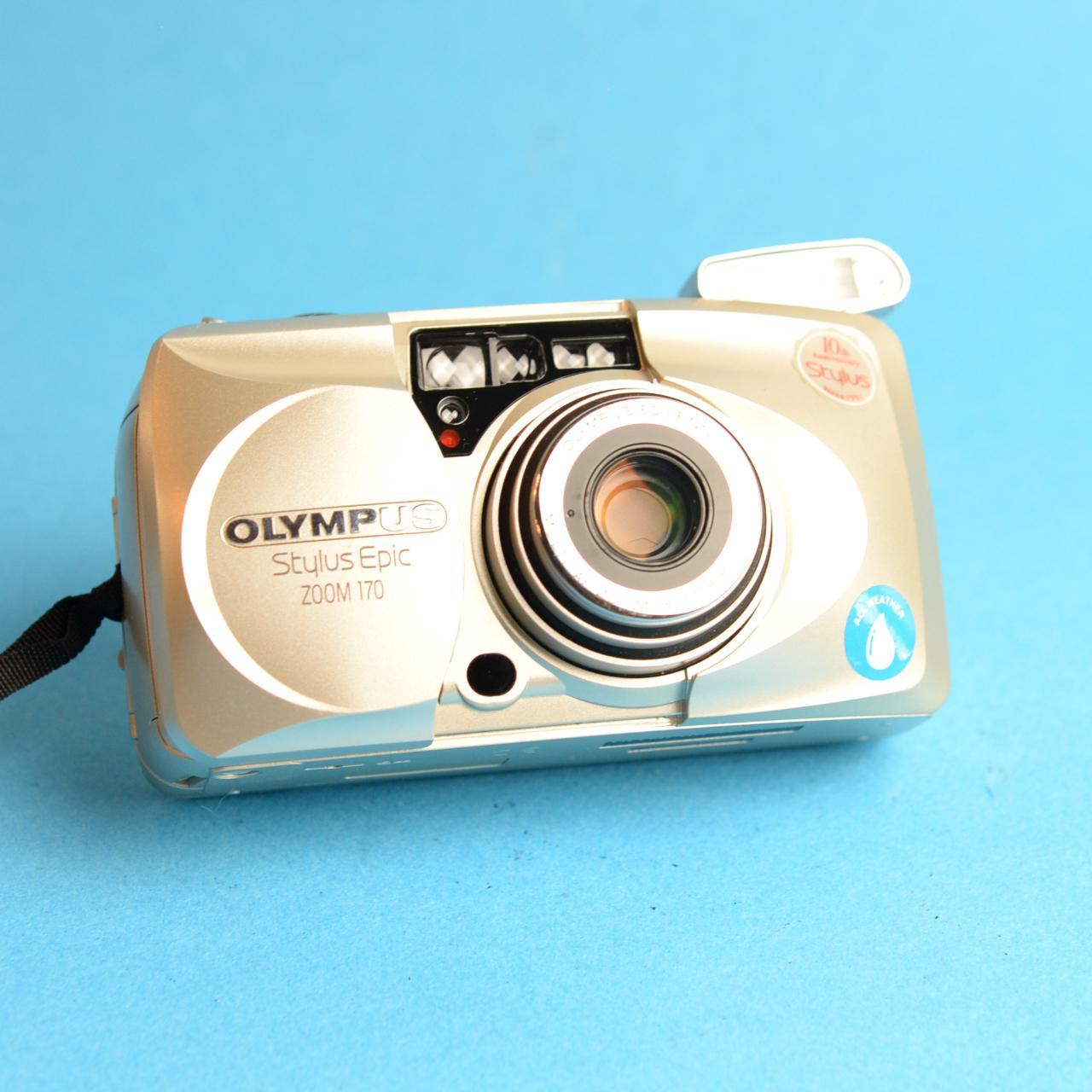 Olympus Stylus Epic Zoom 170 Film Camera | 35mm Point & Shoot | Tested & Working | Gold