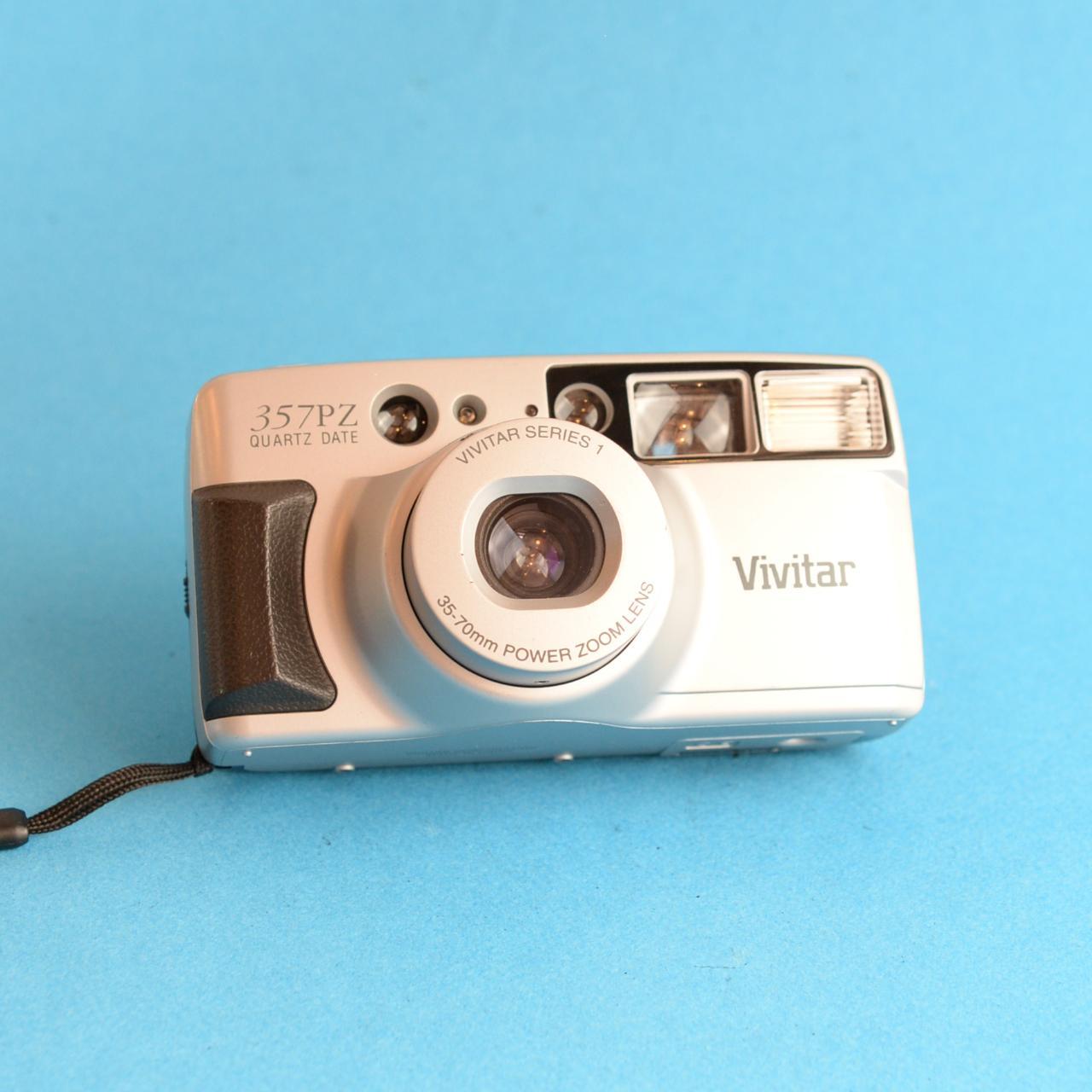 Vivitar 357PZ Film Camera | 35mm Point & Shoot | Tested & Working | Silver