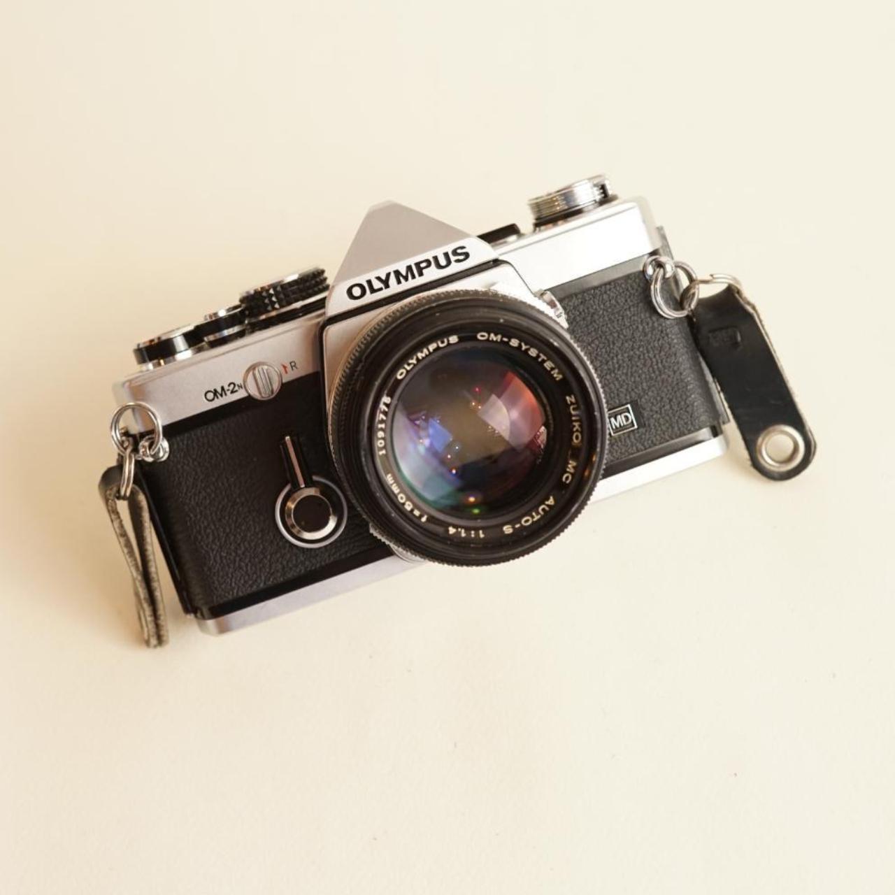 Olympus OM-2N 35mm SLR Film Camera | Tested & Working | Black & Silver