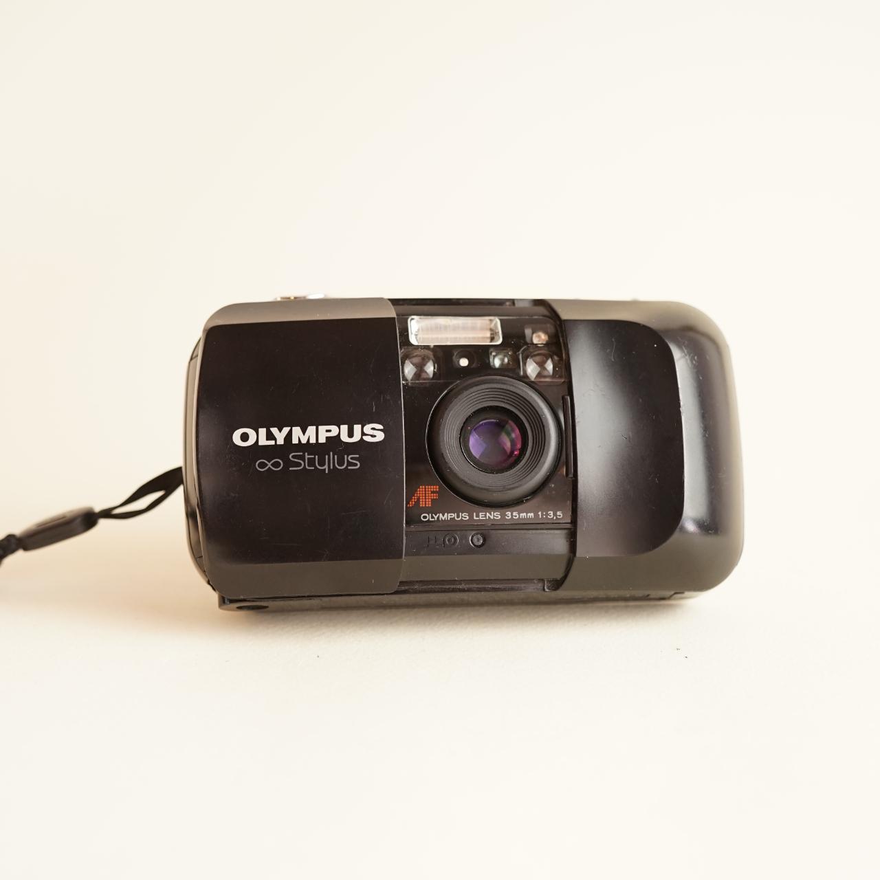 Olympus Stylus Film Camera | 35mm Point & Shoot | Tested & Working | Black