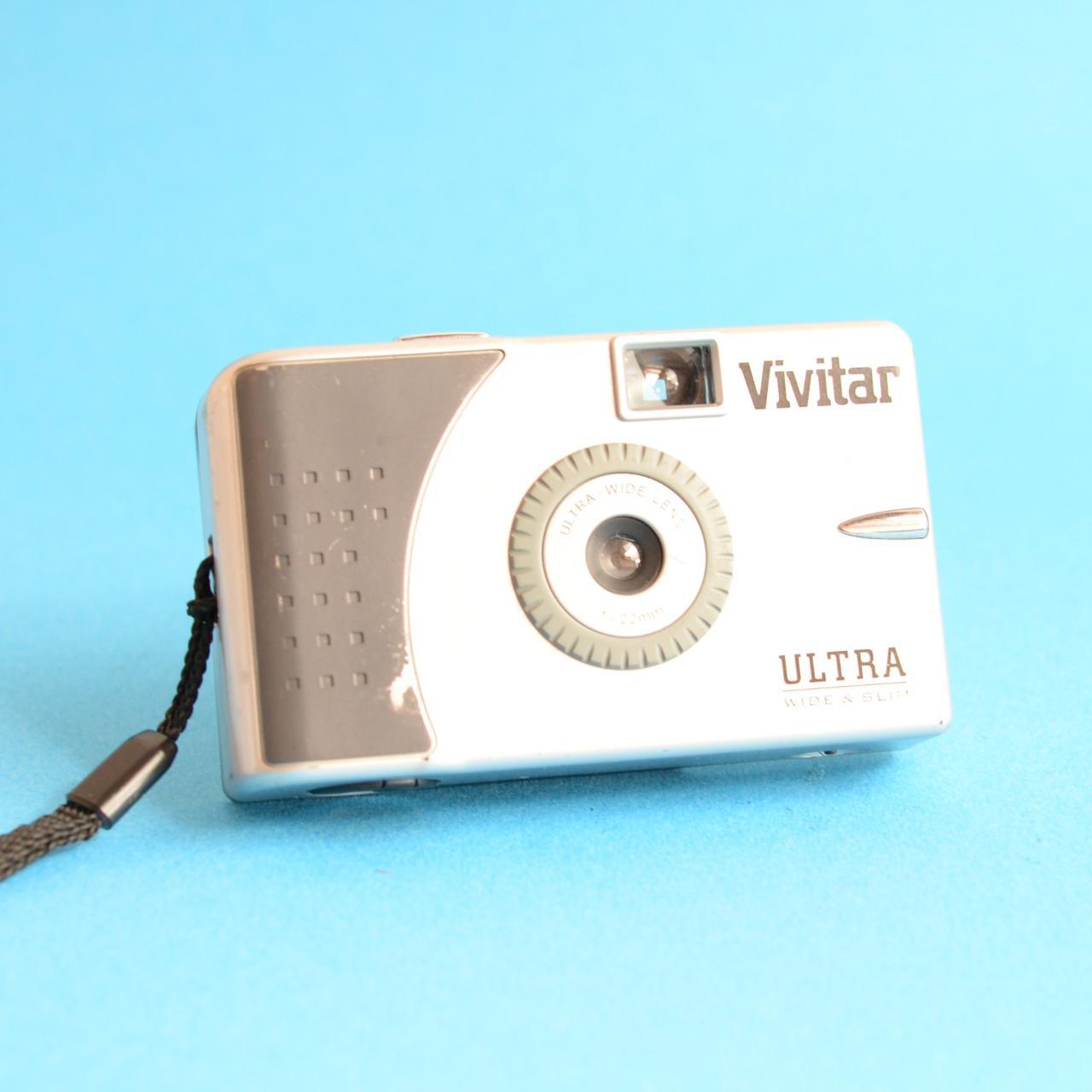 Vivitar Ultra Wide & Slim Film Camera | 35mm Point & Shoot | Tested & Working | Silver