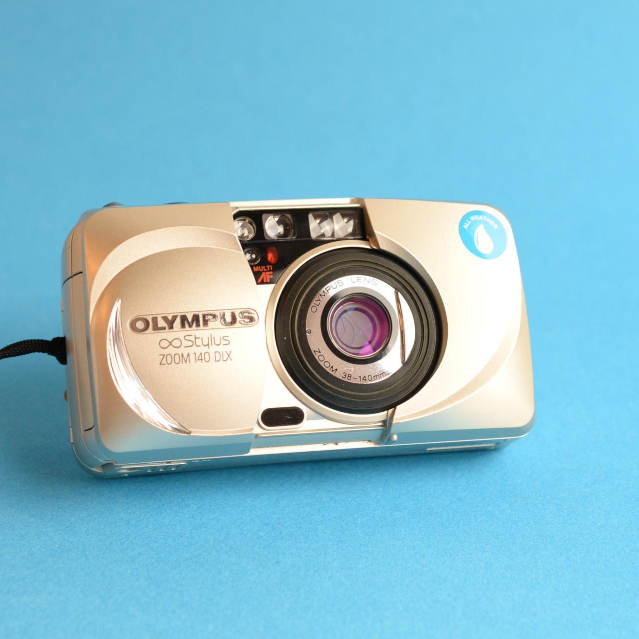 Olympus Infinity Stylus Zoom 140 DLX Film Camera | 35mm Point & Shoot | Tested & Working | Silver
