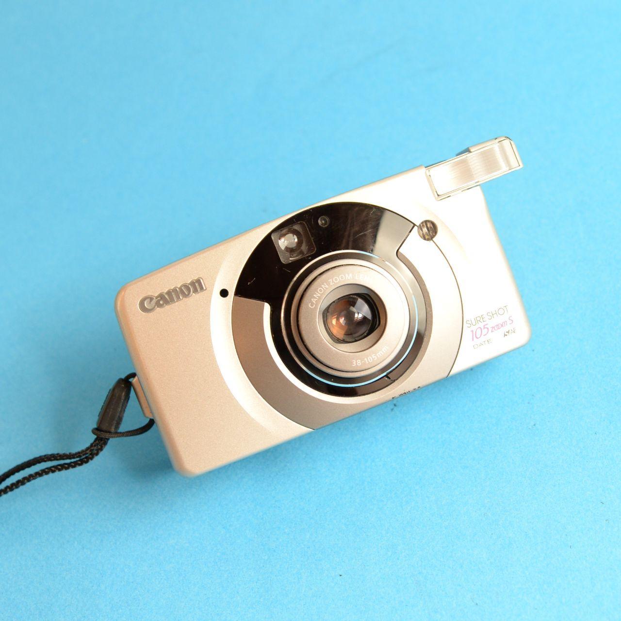 Canon SureShot 105 Zoom S Film Camera | 35mm Point & Shoot | Tested & Working | Silver