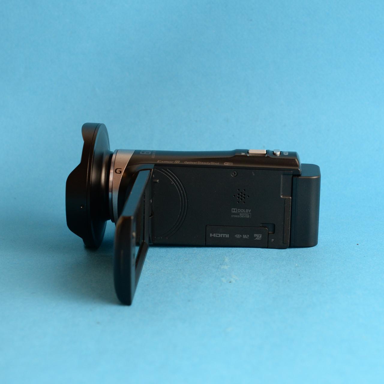 Sony Handycam HDR-CX330 w/ Fisheye Lens | Camcorder | Tested & Working | Black