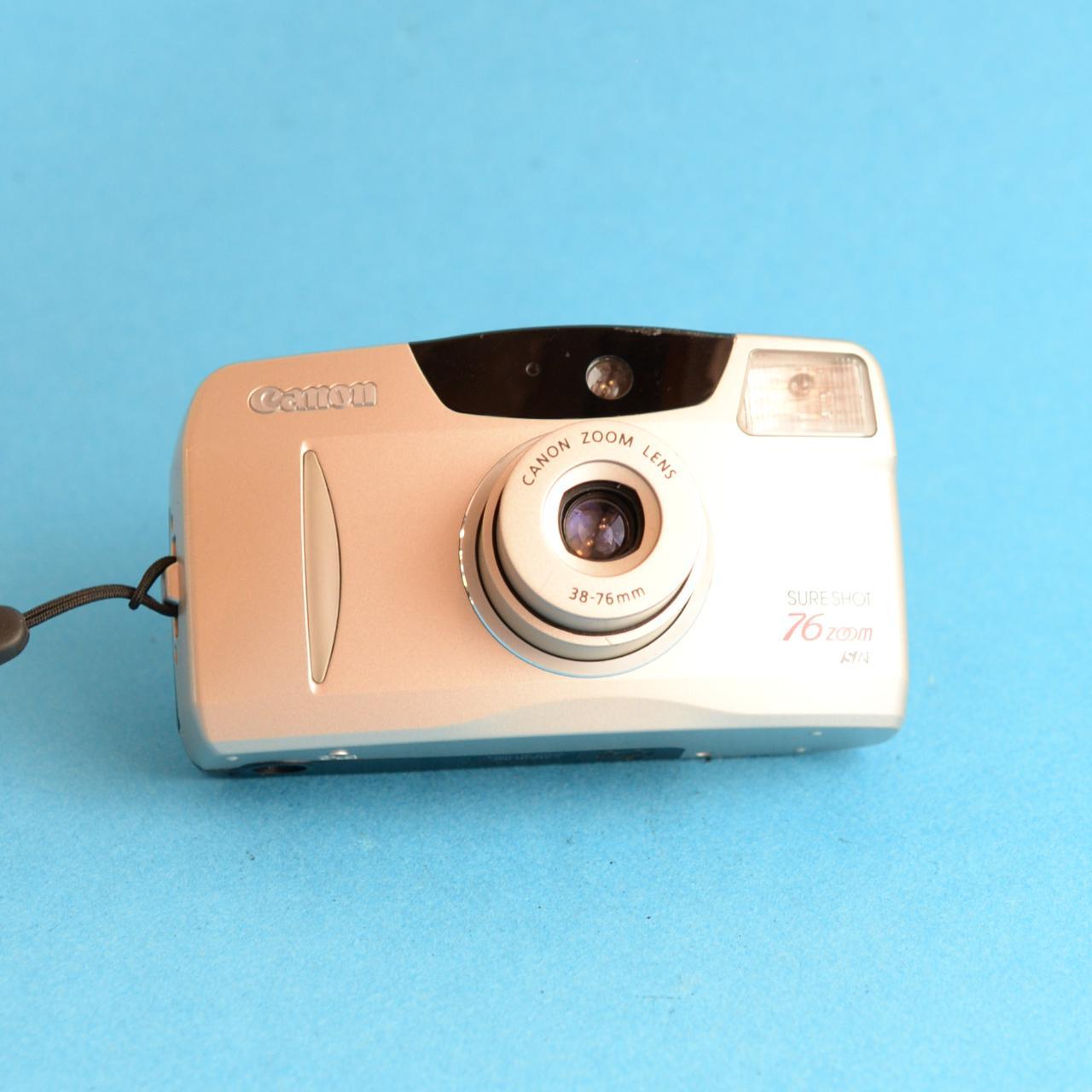 Canon SureShot 76 Zoom Film Camera | 35mm Point & Shoot | Tested & Working | Silver