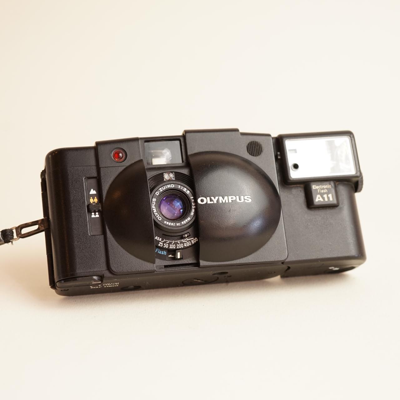 Olympus XA2 Film Camera w/ A11 Flash | 35mm Point & Shoot | Tested & Working | Black