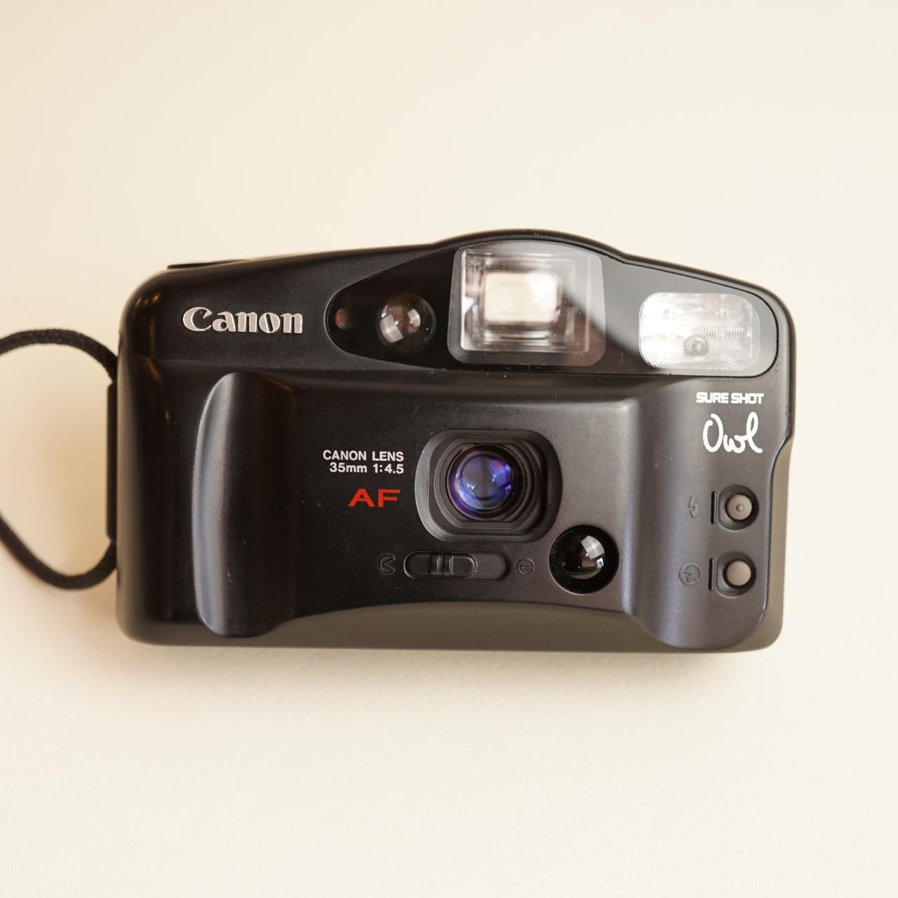 Canon SureShot Owl Film Camera | 35mm Point & Shoot | Tested & Working | Black