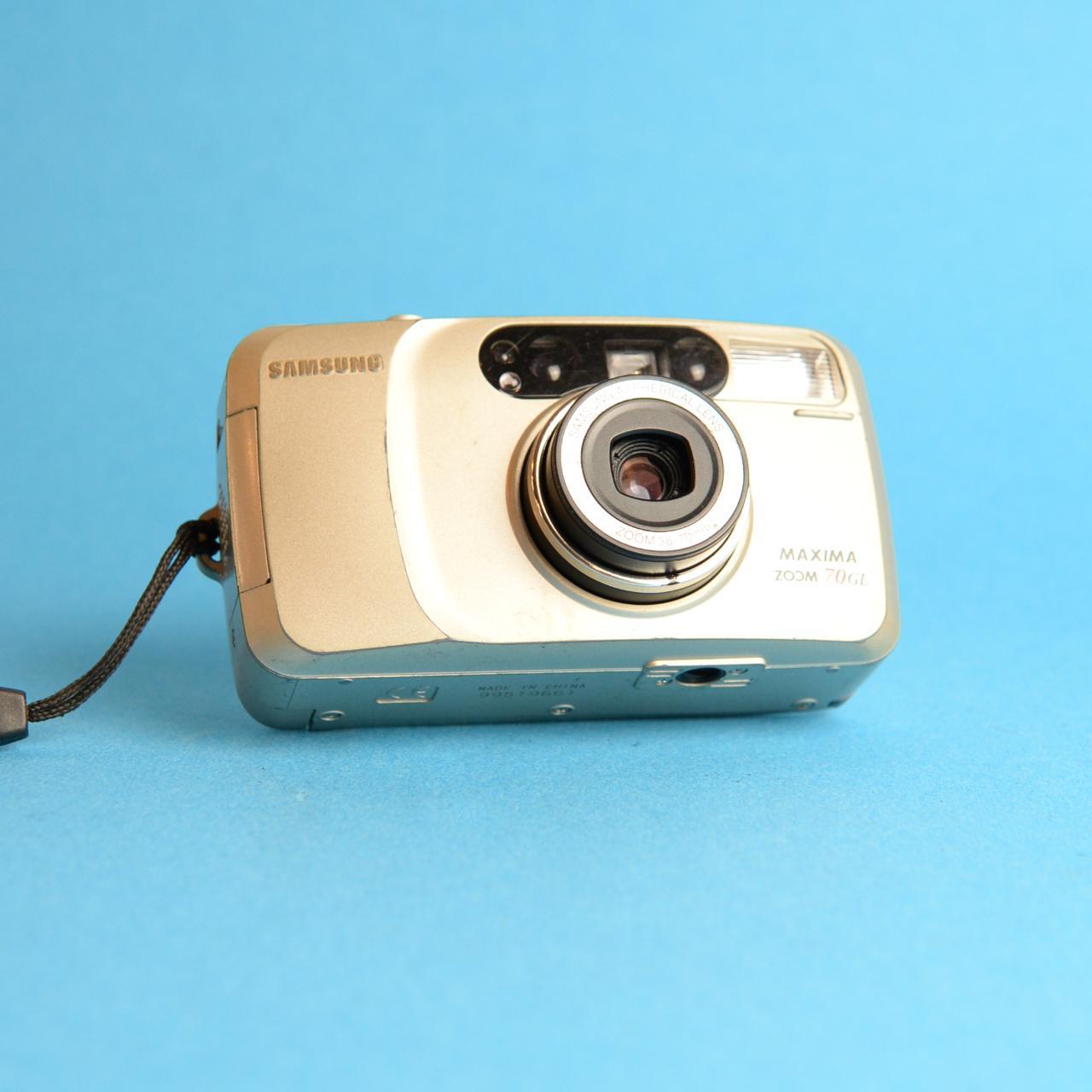 Samsung Maxima Zoom 70 GL | 35mm Point & Shoot Film Camera | Tested & Working | Gold