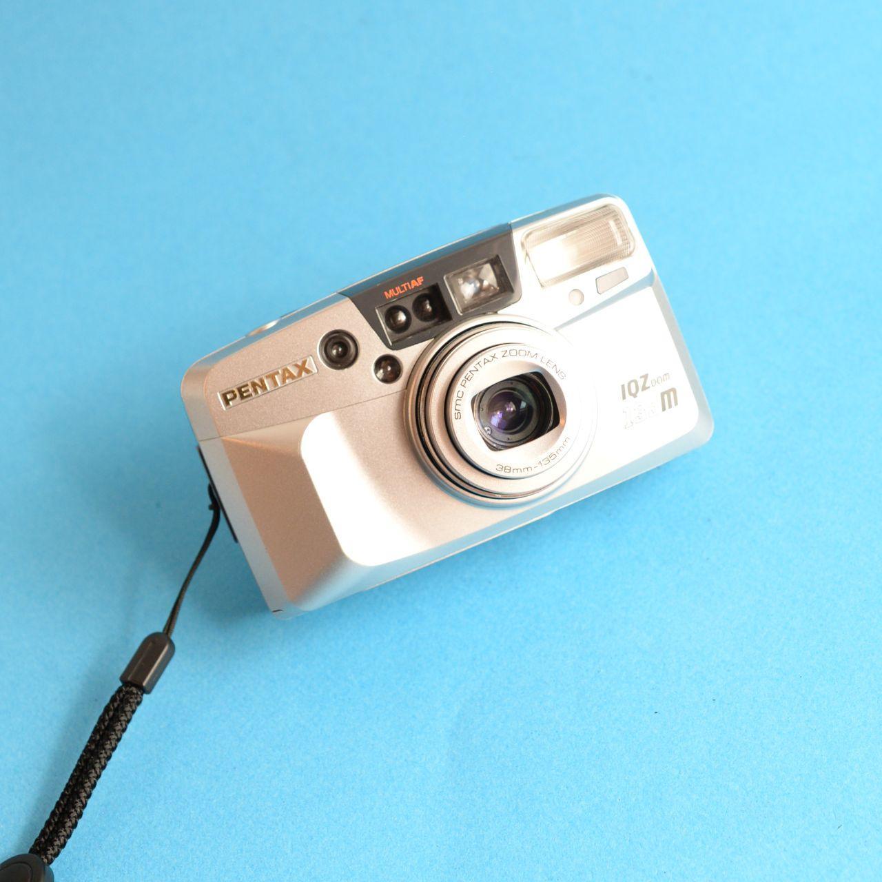 Pentax IQZoom 135M Film Camera | 35mm Point & Shoot | Tested & Working | Silver
