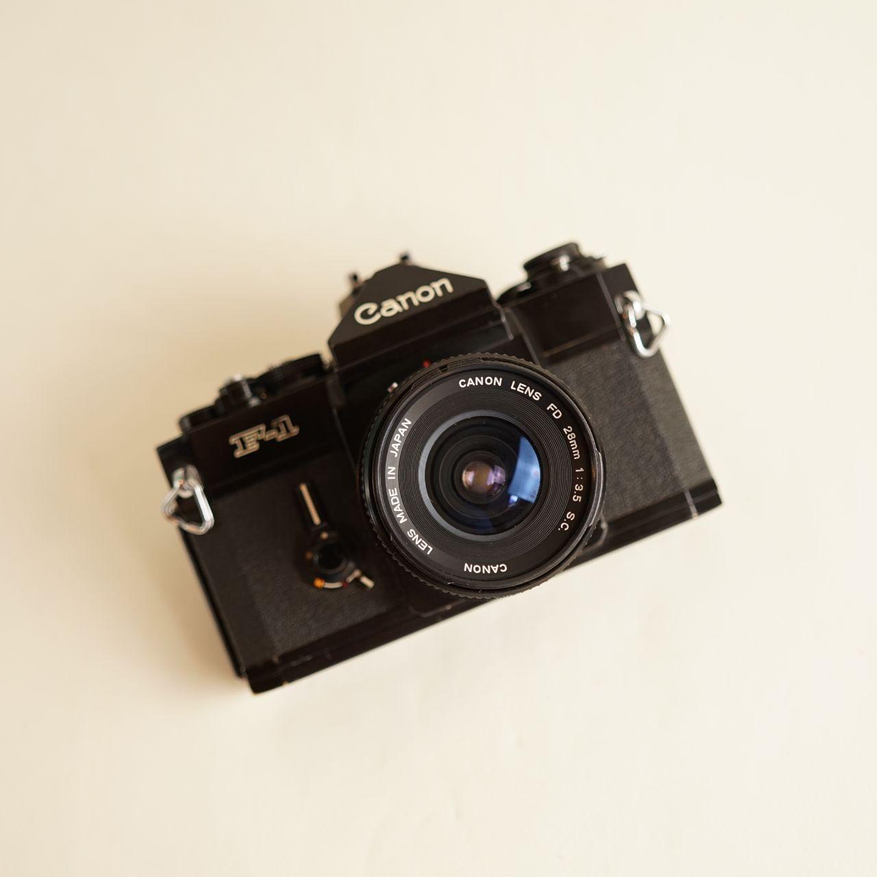 Canon F-1 | FULLY CLA'D | 35mm SLR Film Camera | Tested & Working | Black