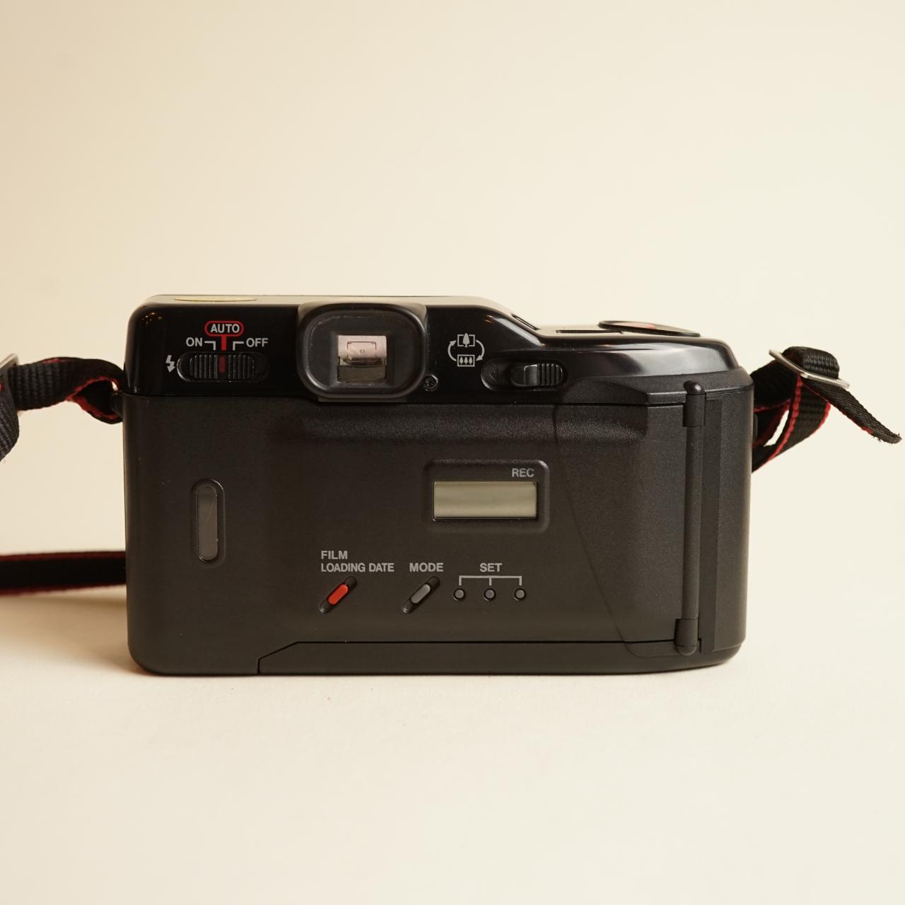 Canon SureShot Tele Quartz Date | 35mm Point & Shoot | Tested & Working | Black