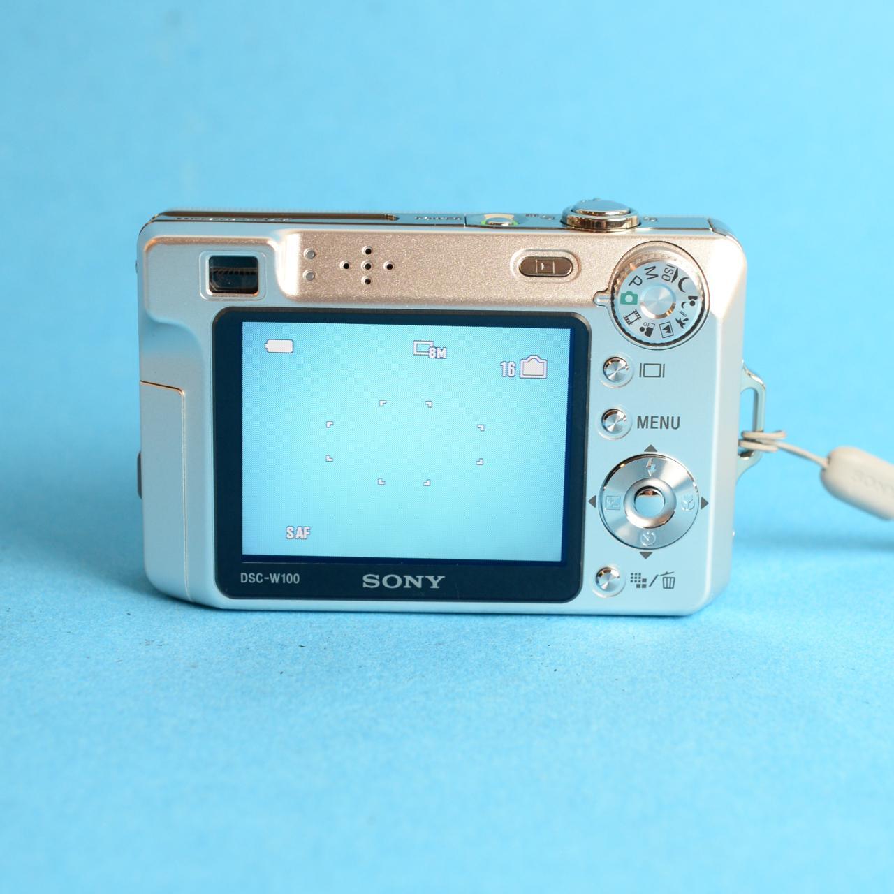 Sony Cyber-shot DSC-W100 Digital Camera | 8MP | Tested & Working | Silver