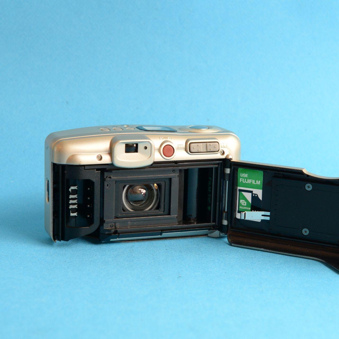 Fujifilm Discovery S1450 Zoom Date Film Camera | 35mm Point & Shoot | Gold | Tested & Working