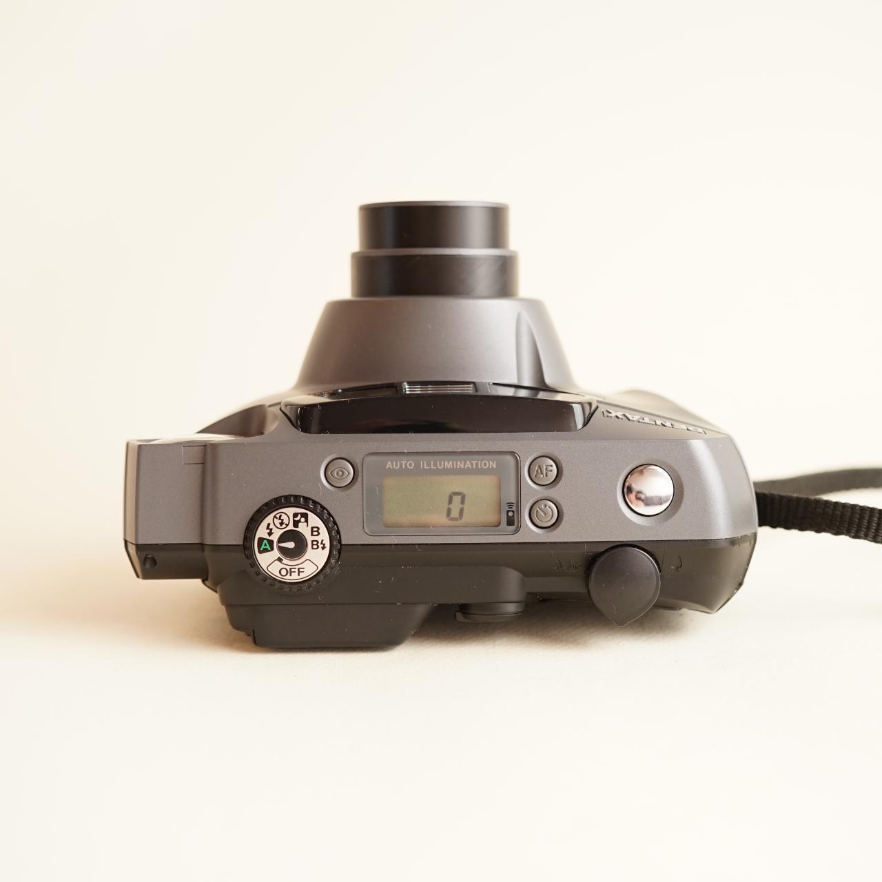 Pentax IQZoom 160 Film Camera | 35mm Point & Shoot | Tested & Working | Grey