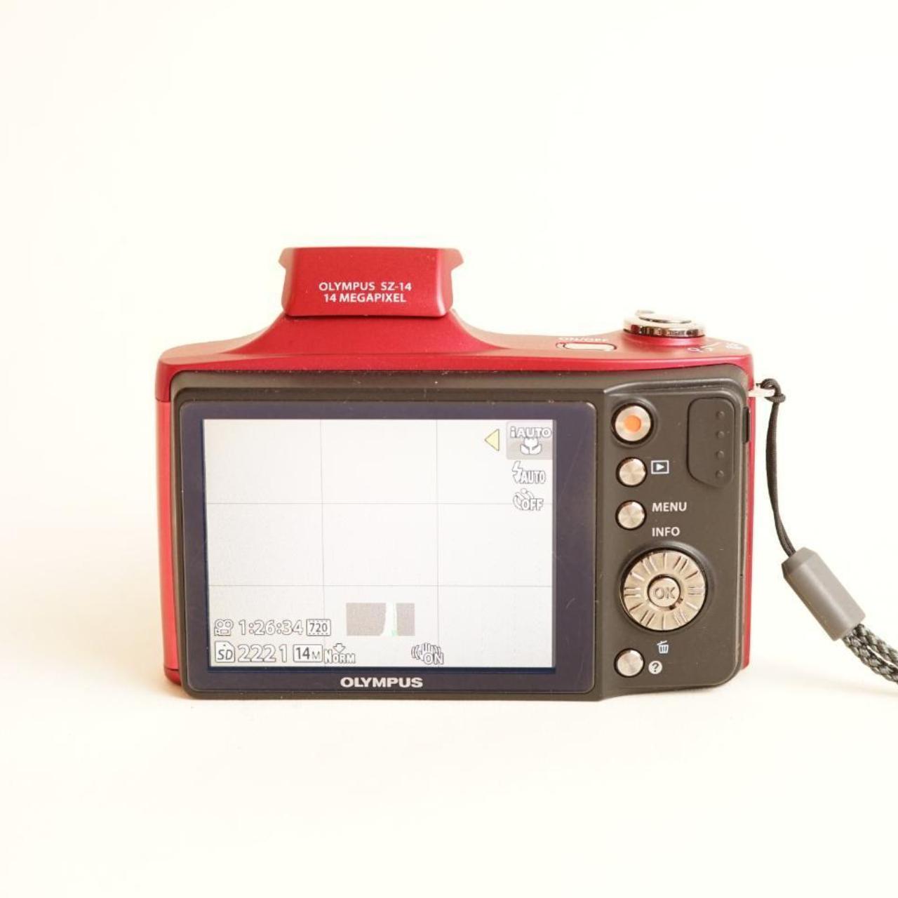 Olympus SZ-14 Digital Camera | 14MP | Tested & Working | Red