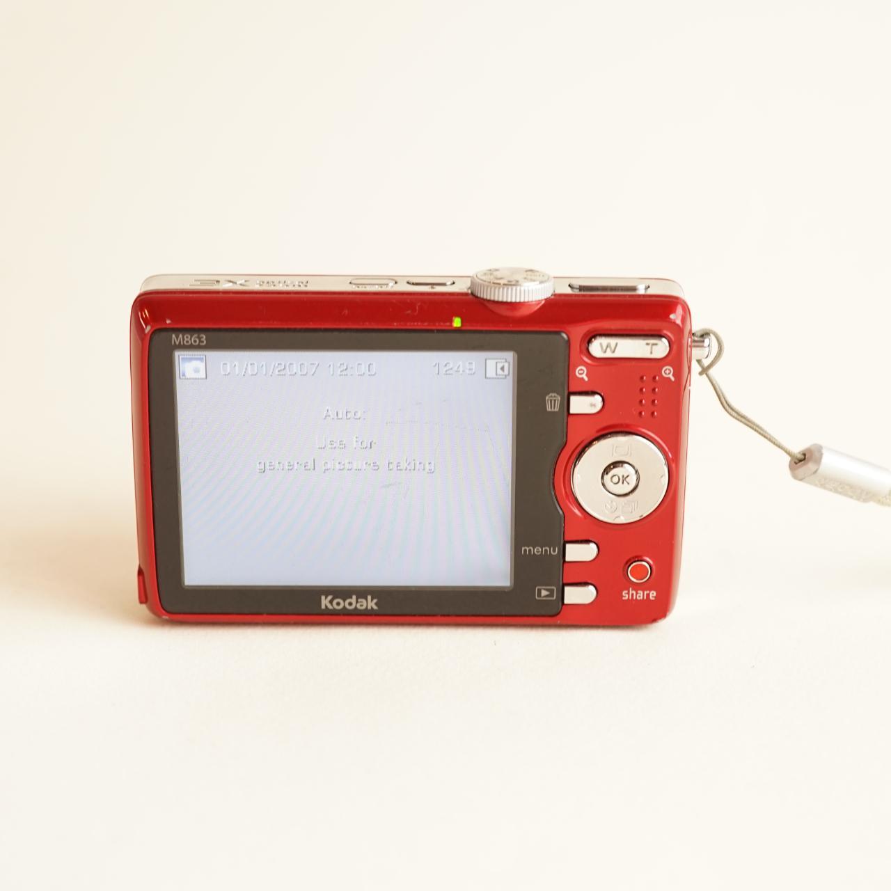 Kodak EasyShare M863 Digital Camera | 8MP | Tested & Working | Red