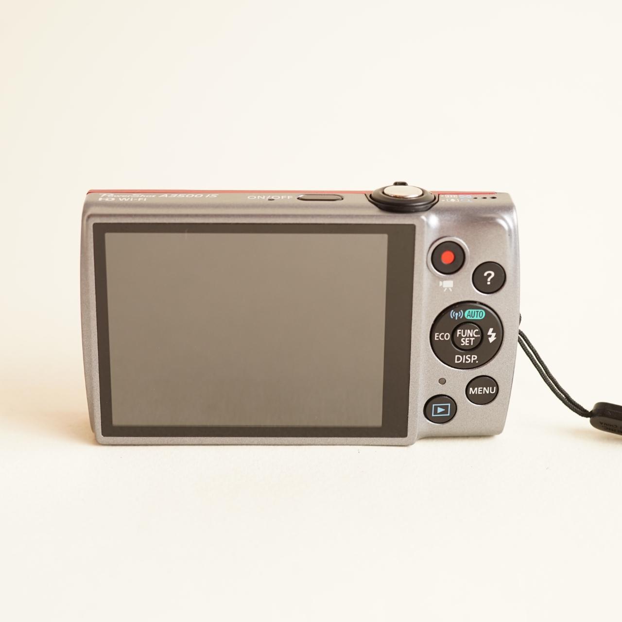 Canon PowerShot A3500 IS Digital Camera | 16MP | Tested & Working | Red/Pink