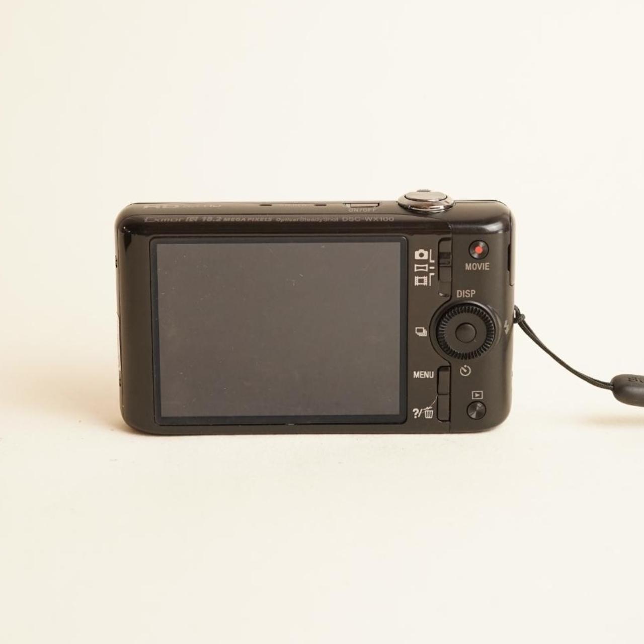 Sony Cyber-shot DSC-WX100 Digital Camera | 18.2MP | Tested & Working | Black