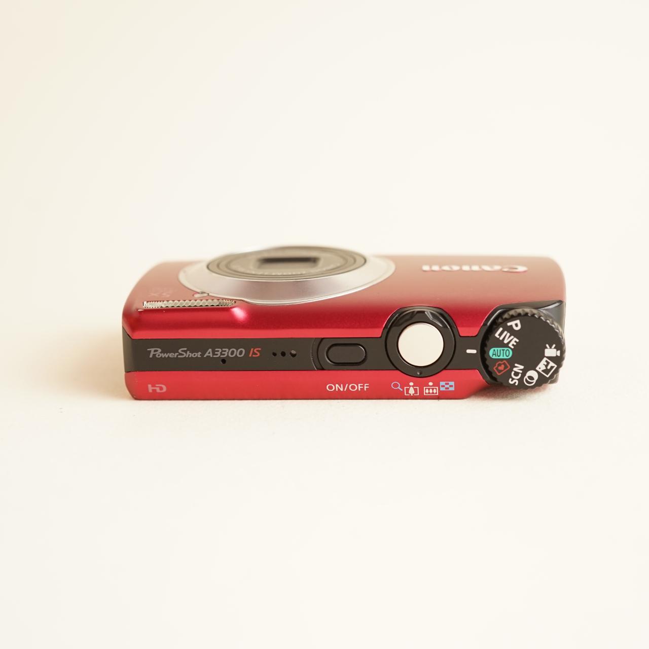 Canon PowerShot A3300 IS Digital Camera | 16MP | Tested & Working | Red