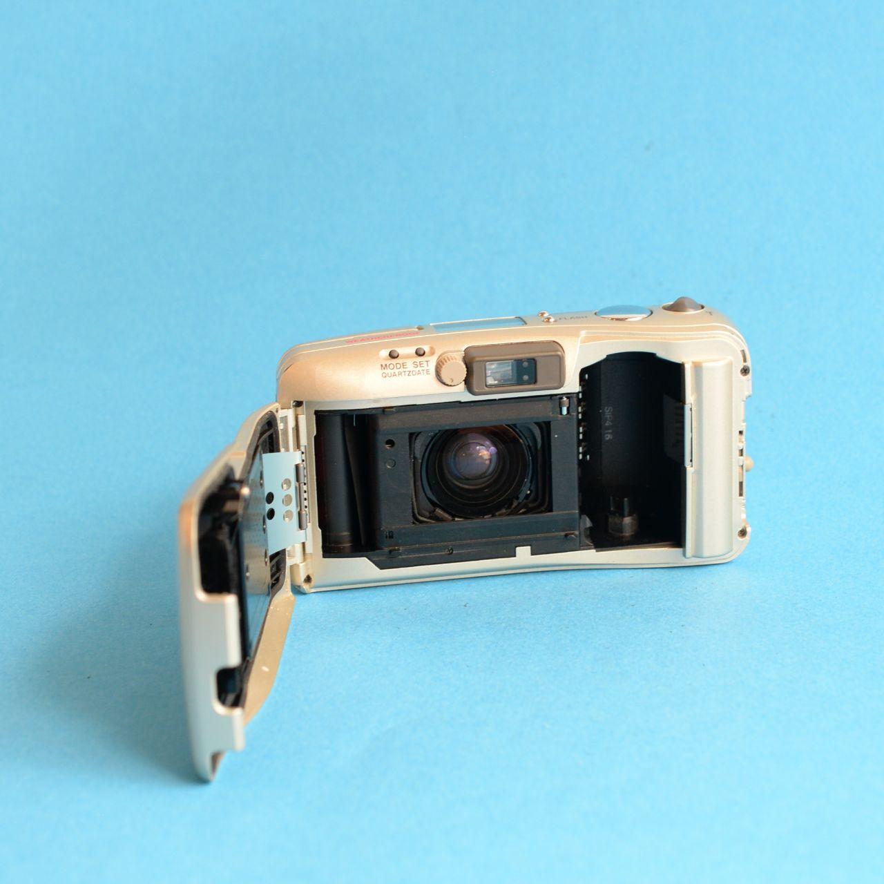 Olympus Infinity Stylus Zoom 105 Film Camera | 35mm Point & Shoot | Tested & Working | Cream