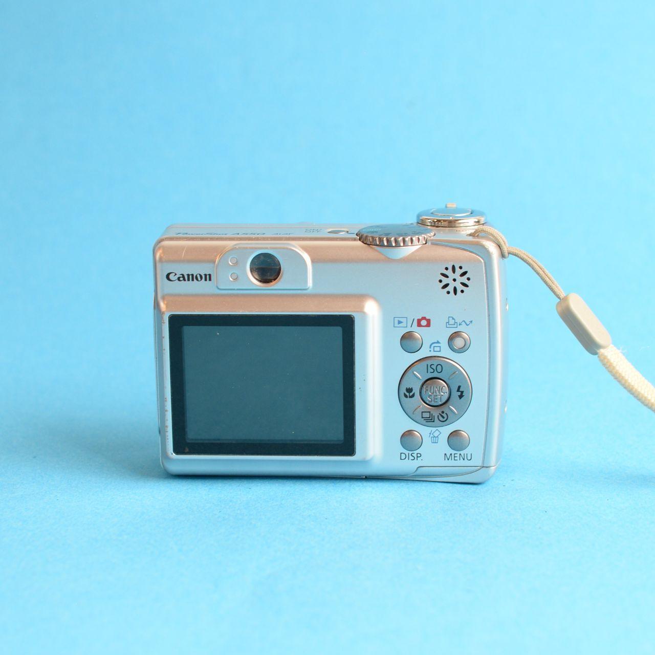 Canon PowerShot A550 Digital Camera | 7.1MP | Tested & Working | Silver