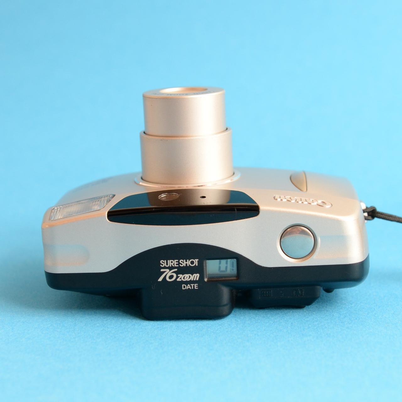 Canon Sure Shot 76 Zoom Date Film Camera | 35mm Point & Shoot | Tested & Working | Silver