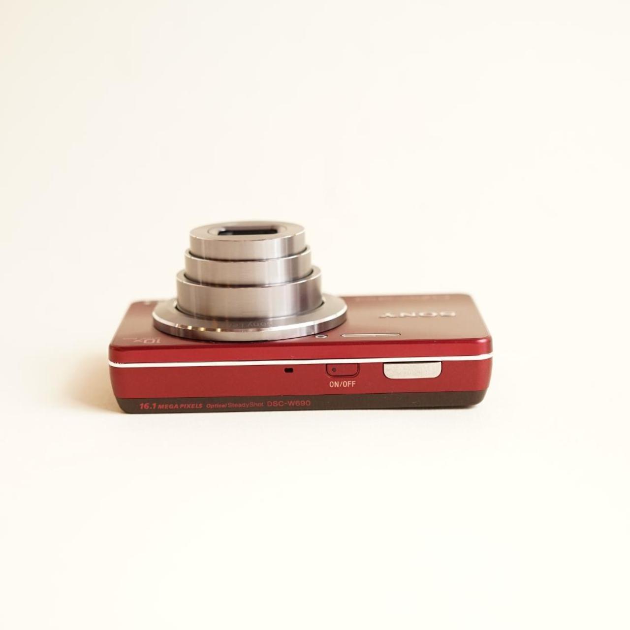 Sony Cyber-shot DSC-W690 Digital Camera | 16.1MP | Tested & Working | Red