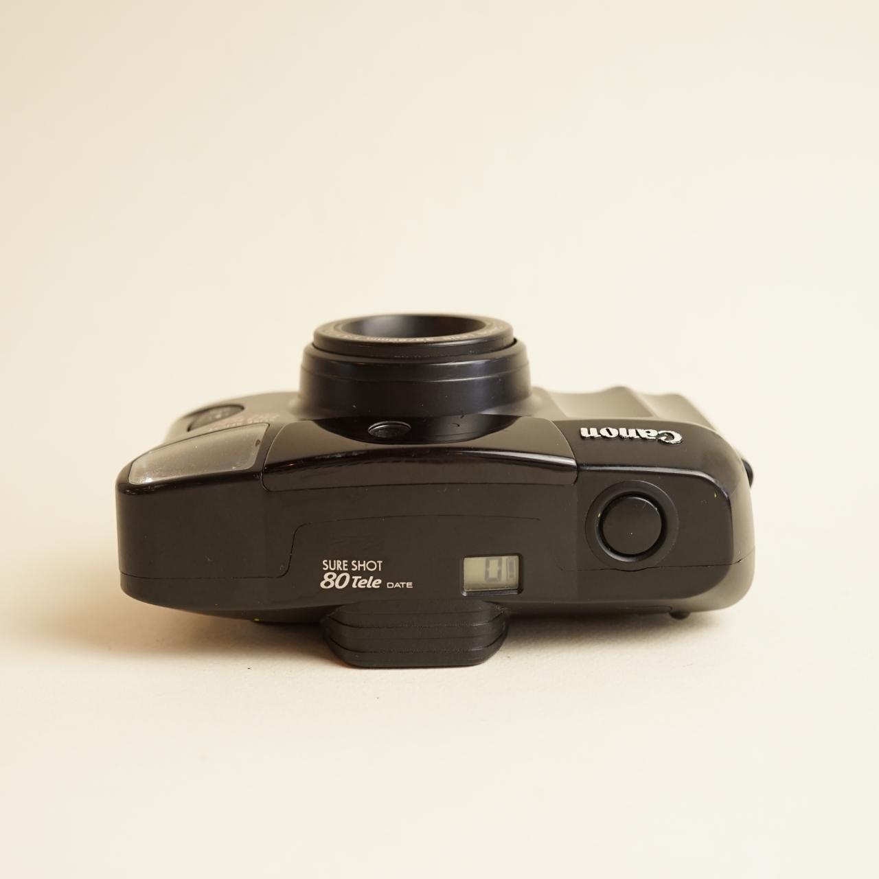 Canon SureShot 80 Tele Film Camera | 35mm Point & Shoot | Tested & Working | Black