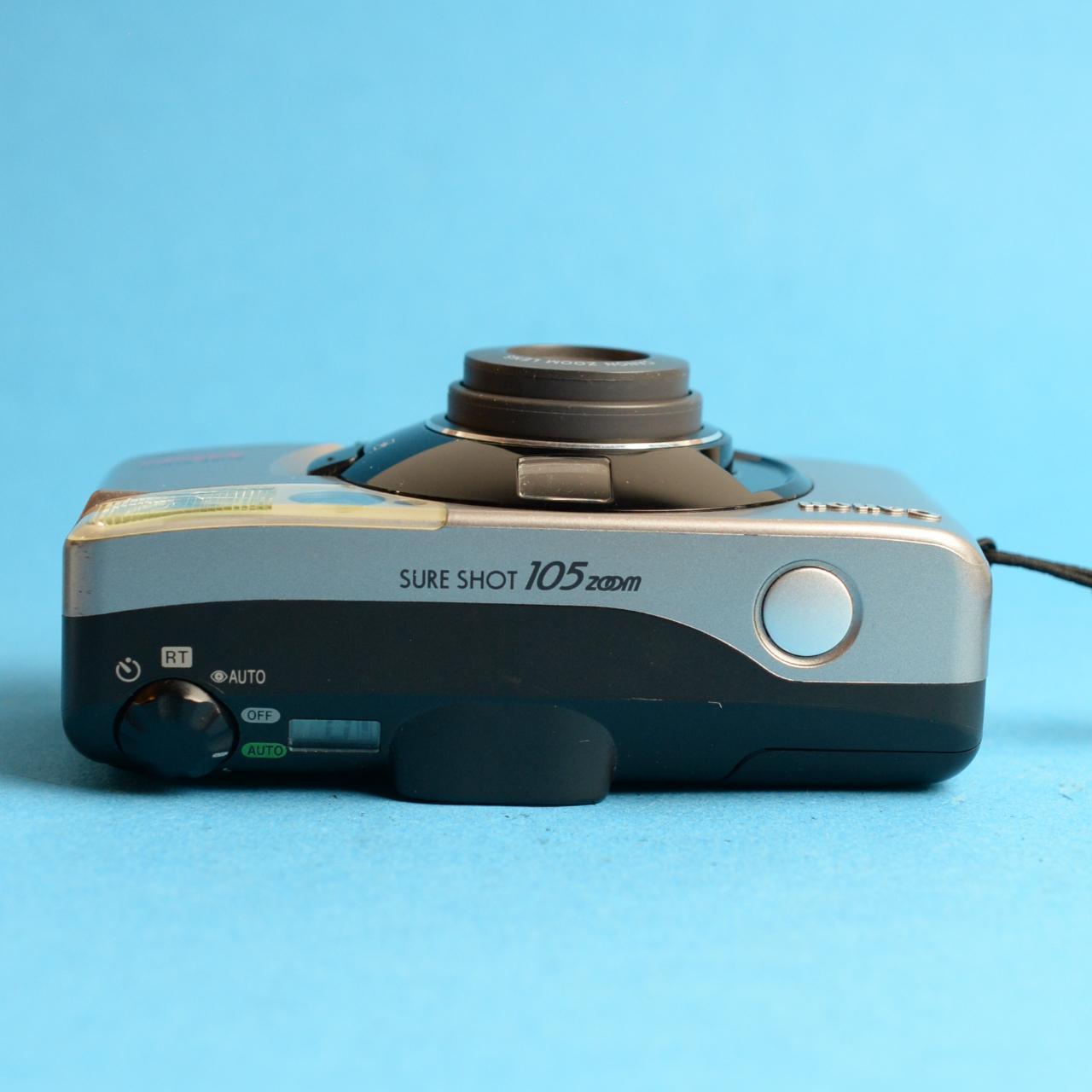Canon SureShot 105 Zoom Film Camera | 35mm Point & Shoot | Tested & Working | Silver