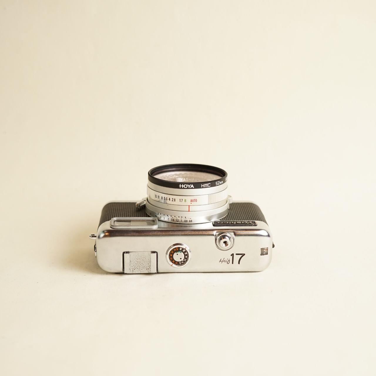 Yashica Half 17 Film Camera | 35mm Point & Shoot | Tested & Working | Silver & Black