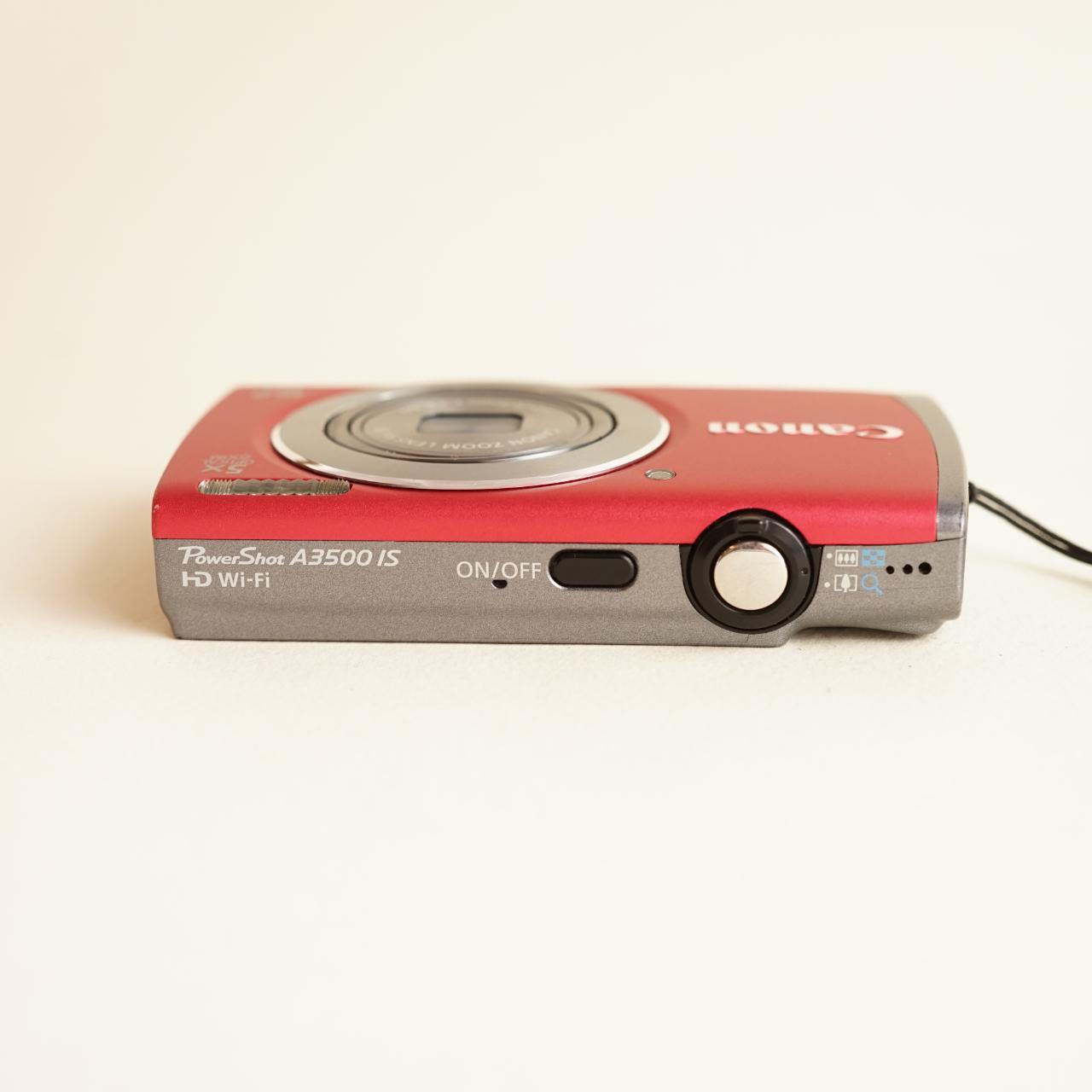 Canon PowerShot A3500 IS Digital Camera | 16MP | Tested & Working | Red/Pink