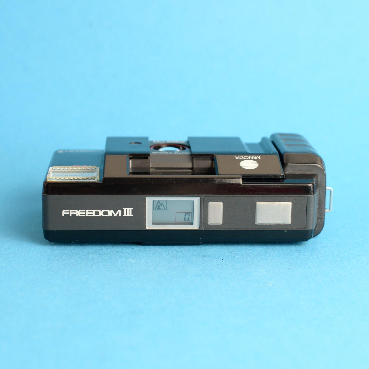 Minolta Freedom III Film Camera | 35mm Point & Shoot | Tested & Working | Black