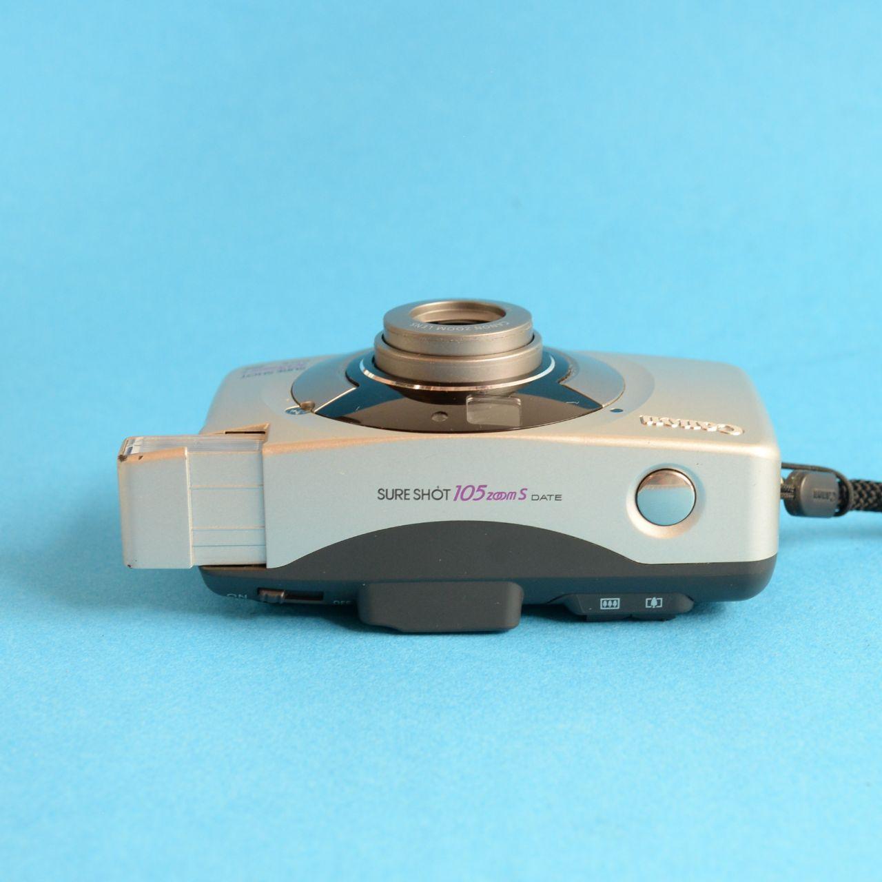 Canon SureShot 105 Zoom S Film Camera | 35mm Point & Shoot | Tested & Working | Silver
