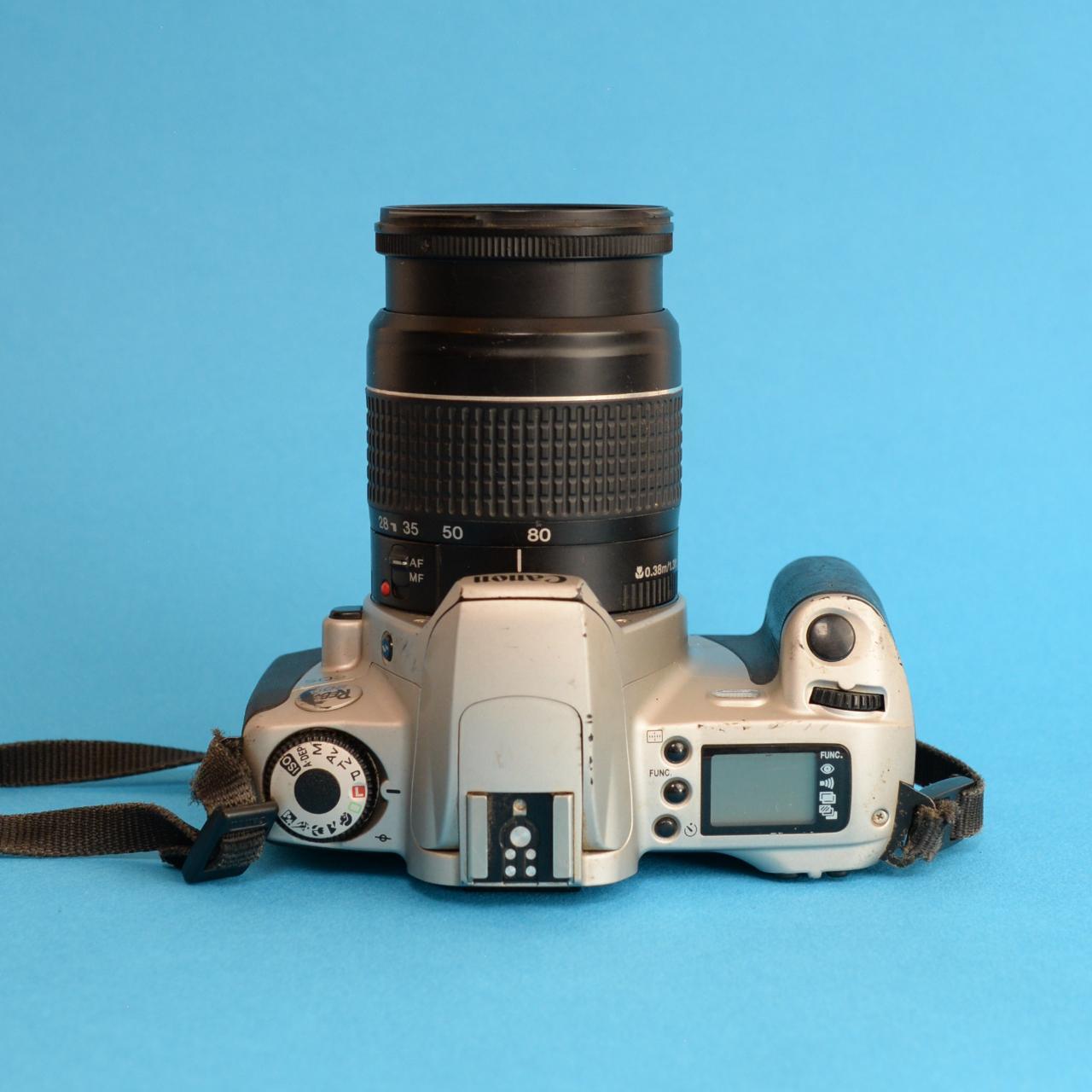Canon EOS Rebel 2000 Film Camera + 28–80mm Lens | 35mm SLR | Tested & Working | Silver & Black