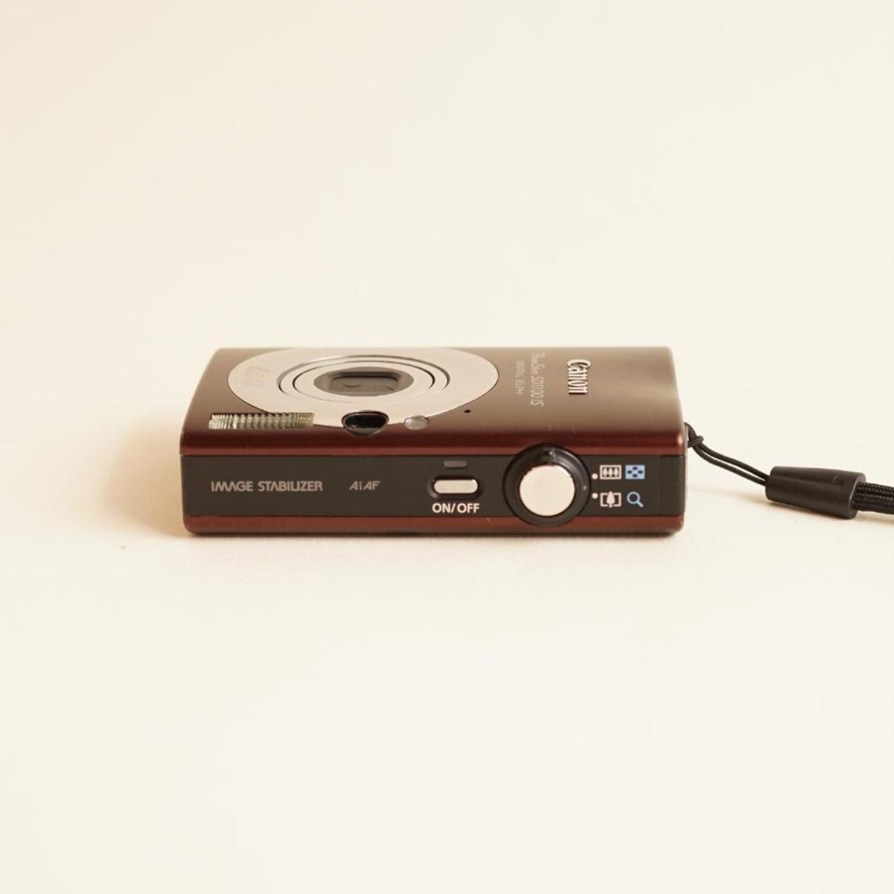 Canon PowerShot SD1100 IS Digital Camera | 8MP | Tested & Working | Burgundy Brown