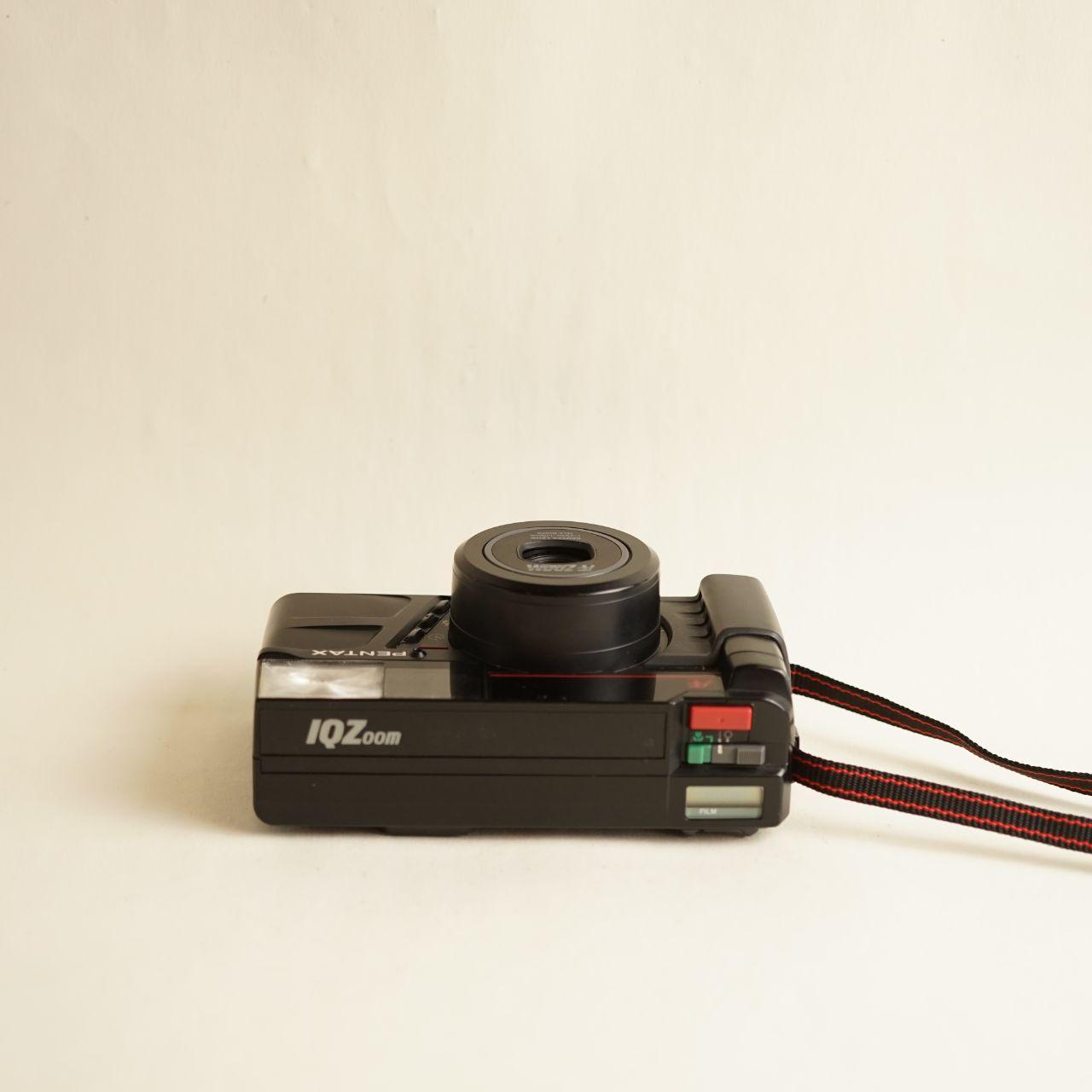 Pentax IQZoom Film Camera | 35mm Point & Shoot | Tested & Working | Black