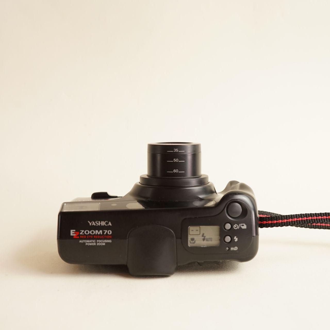 Yashica EZ Zoom 70 Film Camera | 35mm Point & Shoot | Tested & Working | Black