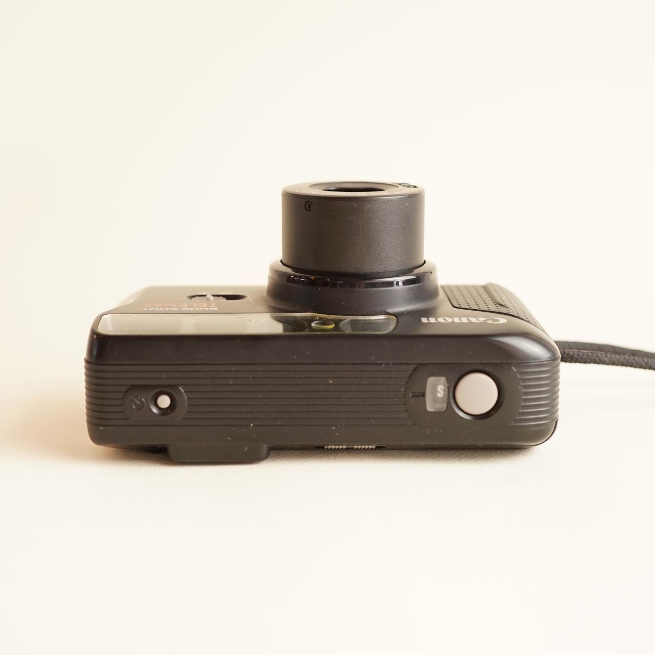 Canon Sure Shot Telemax Film Camera | 35mm Point & Shoot | Tested & Working | Black