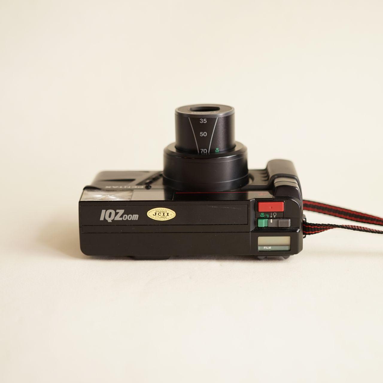 Pentax IQZoom Film Camera | 35mm Point & Shoot | Tested & Working | Black