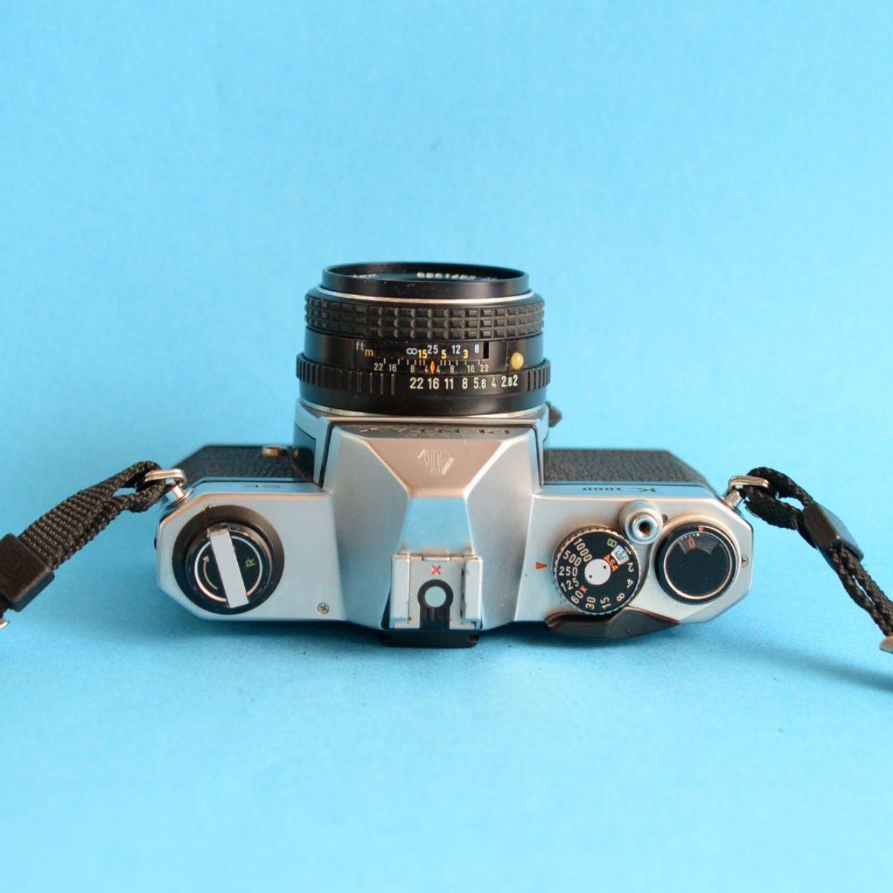 Pentax K1000 Film Camera with 50mm Lens | 35mm SLR | Tested & Working | Silver & Black