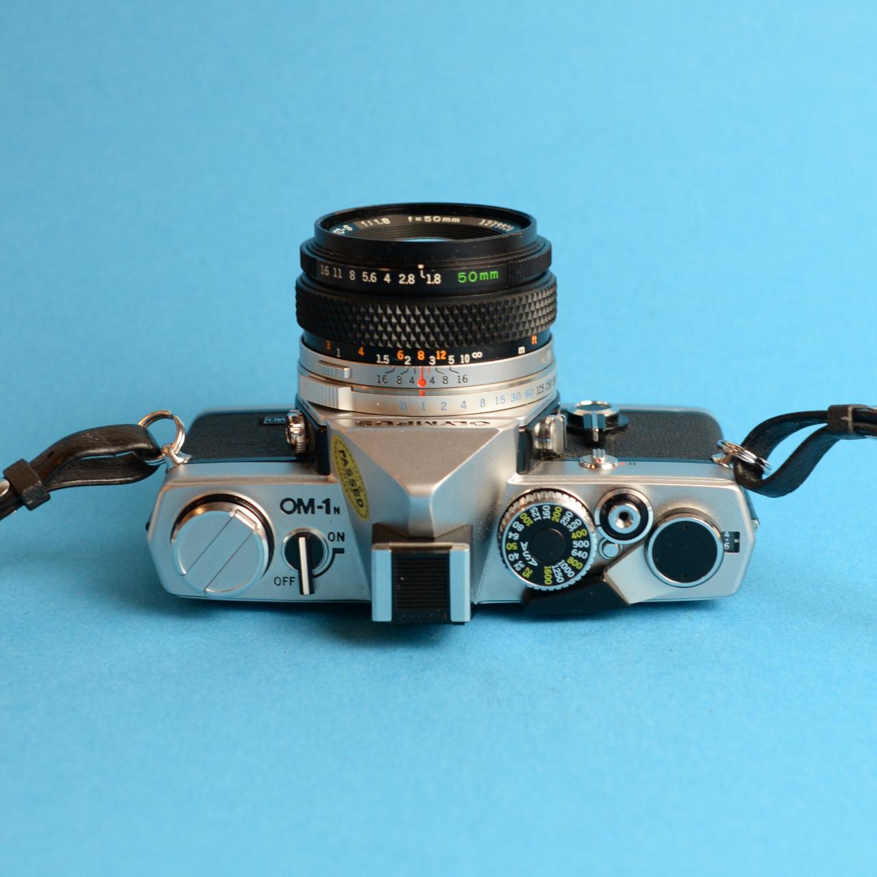 Olympus OM-1N Film Camera | 35mm SLR | Tested & Working | Black & Silver